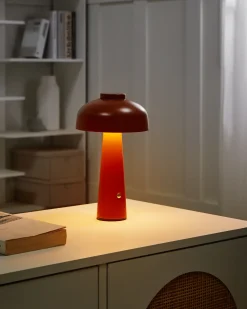 Bezprzewodowa lampa stołowa LED AGUSAN Ze ściemniaczem Metal Brązowy