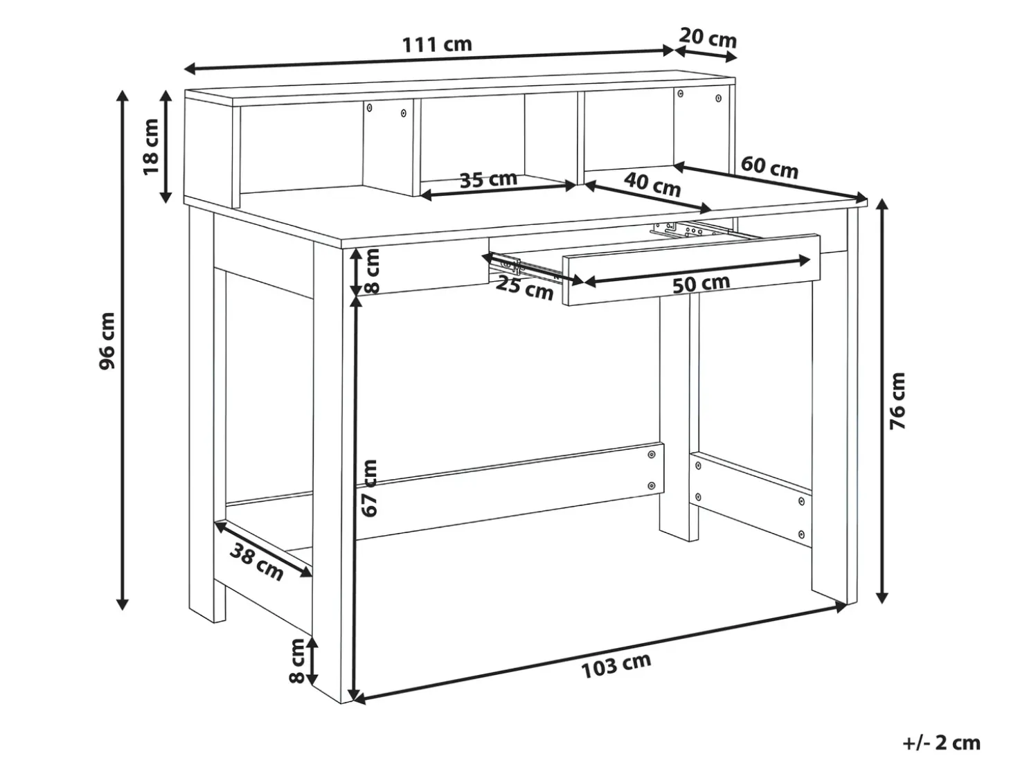Outlet Biurko ALVAR Jasno 111 cm 60 cm Dzieci Wszystkie Biurka|Biurka Domowe