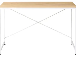 New Biurko ANDASTE Jasny brąz/ biały 120 cm 60 cm Dzieci Wszystkie Biurka|Biurka Domowe