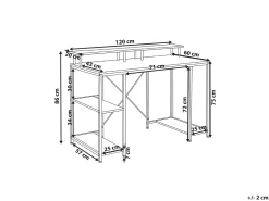 Discount Biurko CADDO 120 cm 60 cm z półkami Dzieci Wszystkie Biurka|Biurka Domowe