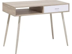 Outlet Biurko DEORA Jasnobrązowy 100 cm 48 cm z szufladami Dzieci Biurka Domowe|Biurka Dla Dzieci