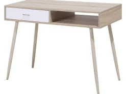 Outlet Biurko DEORA Jasnobrązowy 100 cm 48 cm z szufladami Dzieci Biurka Domowe|Biurka Dla Dzieci