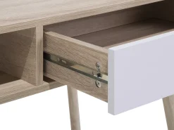 Outlet Biurko DEORA Jasnobrązowy 100 cm 48 cm z szufladami Dzieci Biurka Domowe|Biurka Dla Dzieci