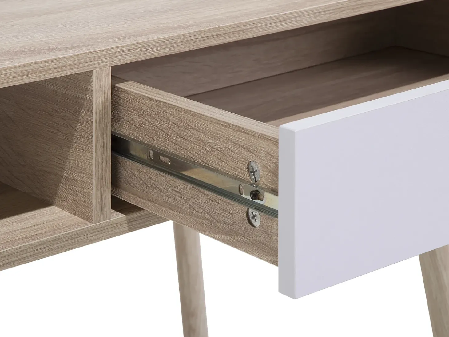Outlet Biurko DEORA Jasnobrązowy 100 cm 48 cm z szufladami Dzieci Biurka Domowe|Biurka Dla Dzieci