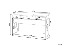 FORRES Brązowy/ czarny 120 cm 60 cm Dzieci Wszystkie Biurka|Biurka Domowe