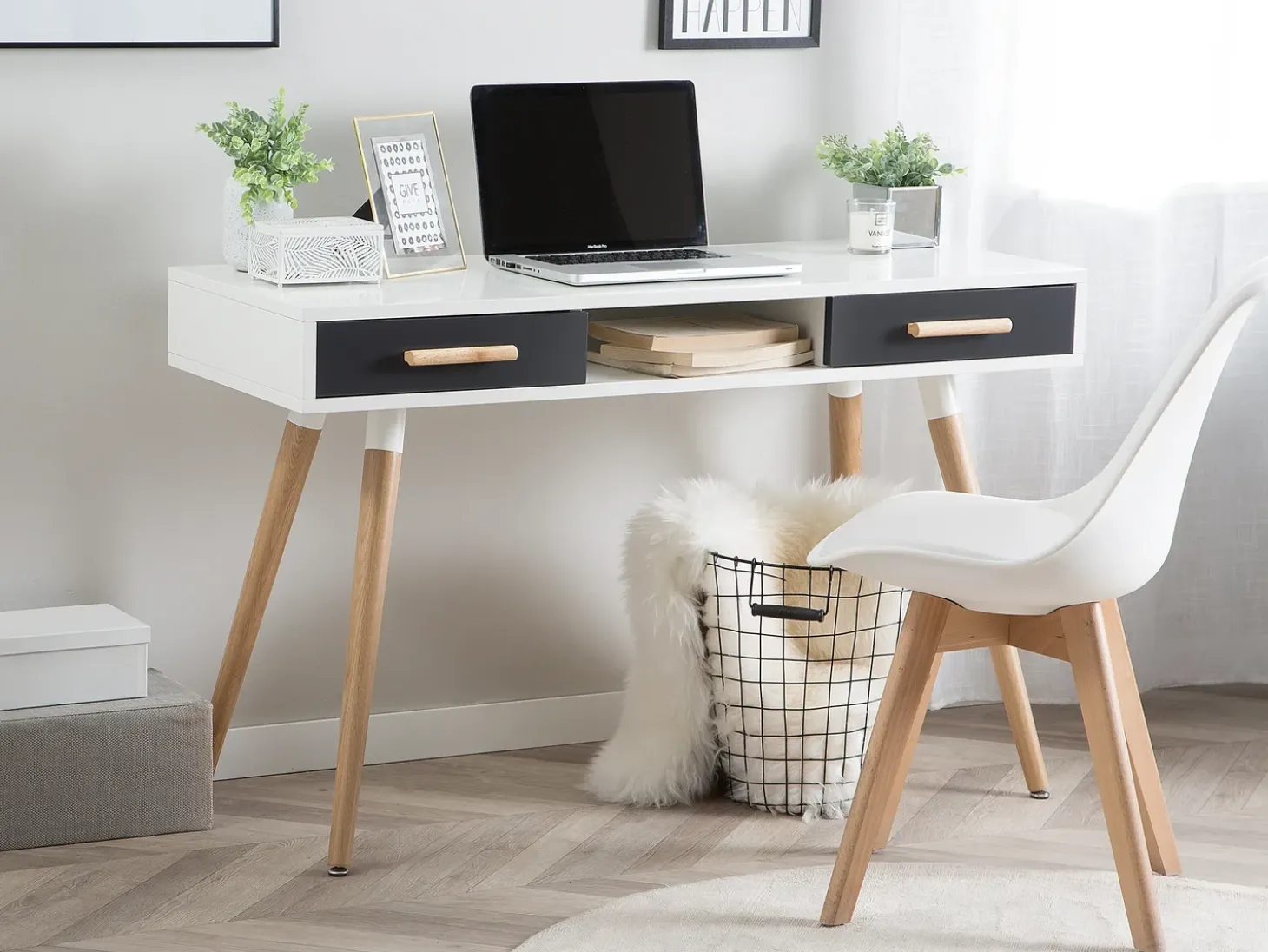 Biurko FRISCO Szary 120 cm 45 cm z szufladami Dzieci Biurka Domowe|Biurka Dla Dzieci