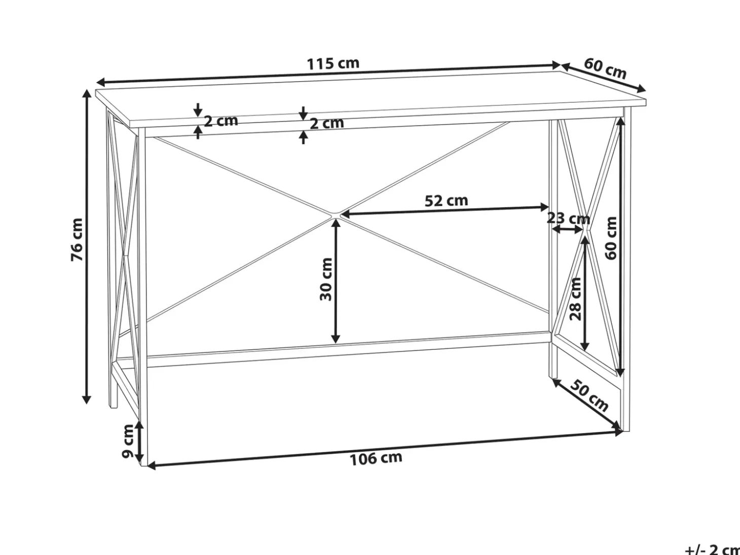 Biurko FUTON Ciemnobrązowy 115 cm 60 cm Dzieci Wszystkie Biurka|Biurka Domowe