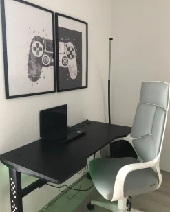 Biurko gamingowe DEXTER Czarny 120 cm 60 cm RGB LED