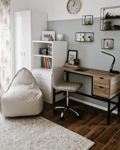 Outlet Biurko GRANT Jasnobrązowy 120 cm 48 cm z szufladami Dzieci Wszystkie Biurka|Biurka Domowe