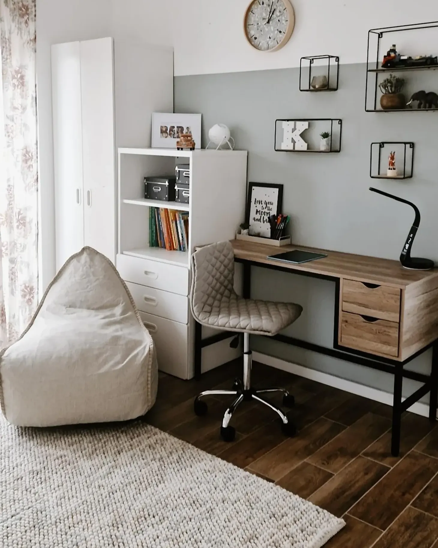 Outlet Biurko GRANT Jasnobrązowy 120 cm 48 cm z szufladami Dzieci Wszystkie Biurka|Biurka Domowe