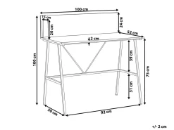 Clearance Biurko HASTINGS Brązowy/ czarny 100 cm 52 cm Dzieci Wszystkie Biurka|Biurka Domowe