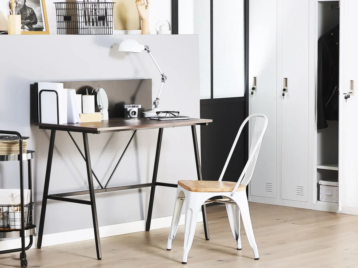 Clearance Biurko HASTINGS Brązowy/ czarny 100 cm 52 cm Dzieci Wszystkie Biurka|Biurka Domowe