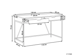 Best Biurko JENA Czarny 120 cm 60 cm z szufladami Dzieci Wszystkie Biurka|Biurka Domowe
