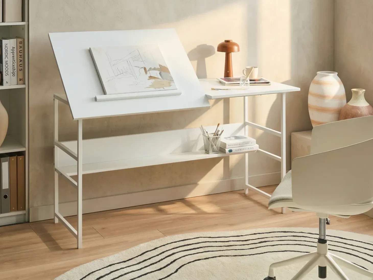 Discount Biurko kreślarskie z regulowanym blatem ORAN 140 cm 60 cm Dzieci Wszystkie Biurka|Biurka Domowe