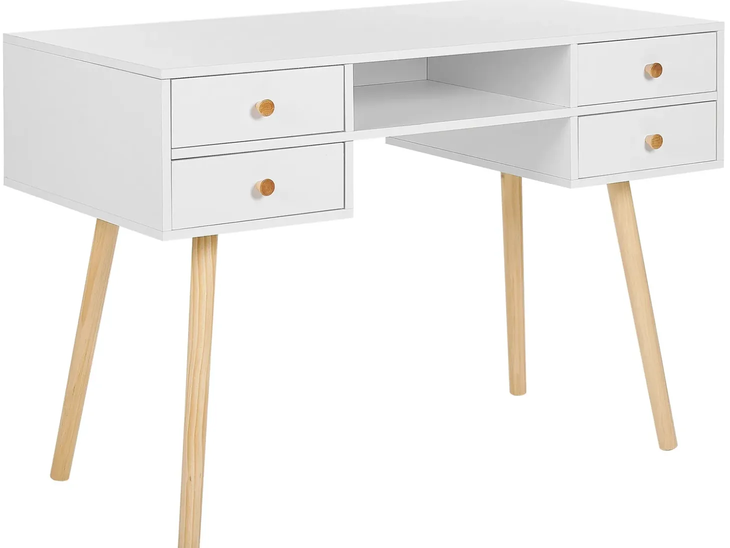 New Biurko LEVIN Biały 110 cm 55 cm z szufladami Dzieci Biurka Domowe|Biurka Dla Dzieci