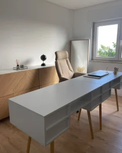 New Biurko LEVIN Biały 110 cm 55 cm z szufladami Dzieci Biurka Domowe|Biurka Dla Dzieci