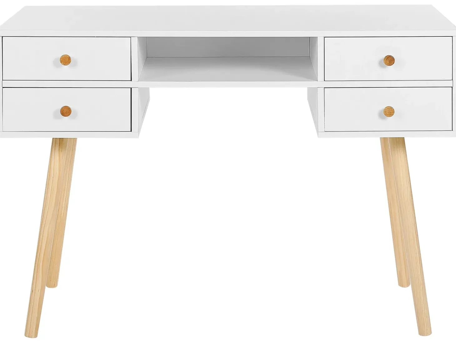 New Biurko LEVIN Biały 110 cm 55 cm z szufladami Dzieci Biurka Domowe|Biurka Dla Dzieci