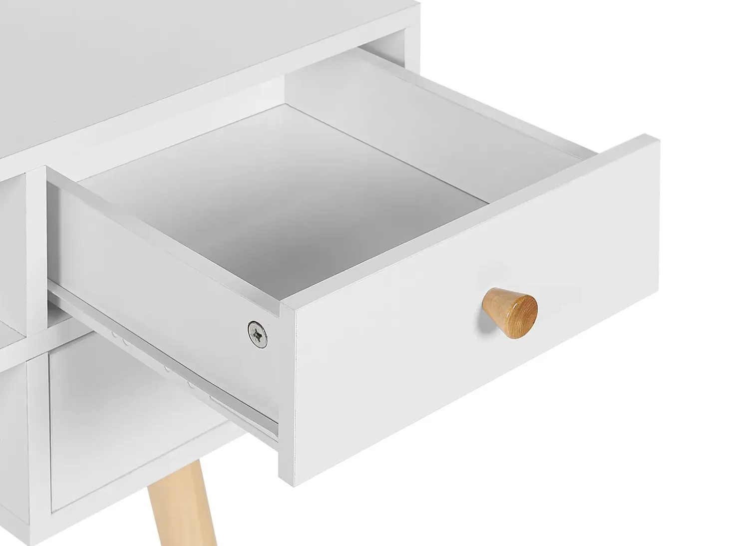 New Biurko LEVIN Biały 110 cm 55 cm z szufladami Dzieci Biurka Domowe|Biurka Dla Dzieci
