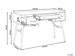 Online Biurko MARFLA Biały 120 cm 50 cm Dzieci Wszystkie Biurka|Biurka Domowe