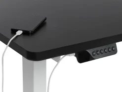 Online Biurko narożne regulowane elektrycznie DESTINES Czarny/ biały 160 cm 109 cm Wszystkie Biurka|Biurka Z Regulacją Wysokości