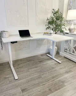 Clearance Biurko narożne regulowane elektrycznie DESTINES 160 cm 109 cm Wszystkie Biurka|Biurka Z Regulacją Wysokości