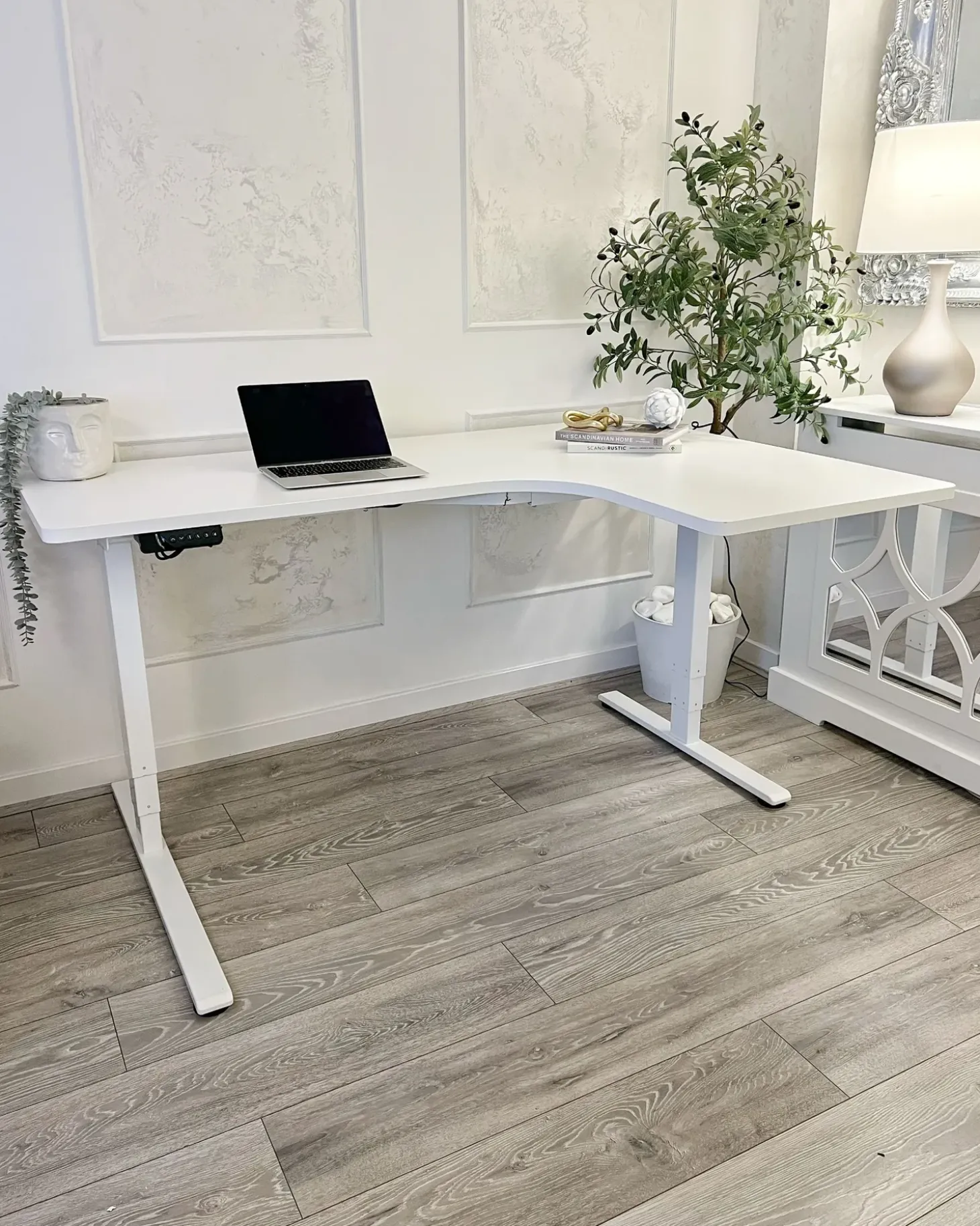 Clearance Biurko narożne regulowane elektrycznie DESTINES 160 cm 109 cm Wszystkie Biurka|Biurka Z Regulacją Wysokości