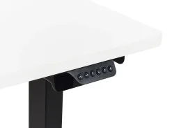 New Biurko narożne regulowane elektrycznie DESTINES Biały/ czarny 160 cm 109 cm Wszystkie Biurka|Biurka Z Regulacją Wysokości