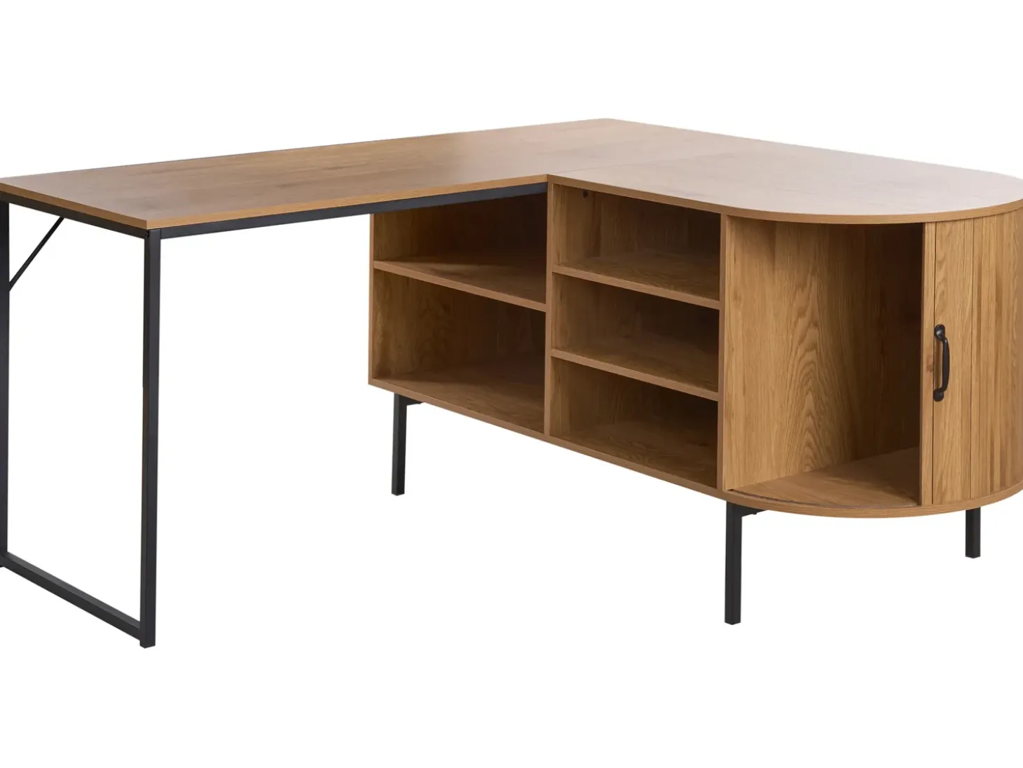 Clearance Biurko narożne SOLARI Jasnobrązowy 140 cm 140 cm Dzieci Wszystkie Biurka|Biurka Domowe