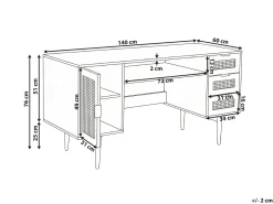 Online Biurko RAFFRA Jasno 140 cm 60 cm Dzieci Wszystkie Biurka|Biurka Domowe