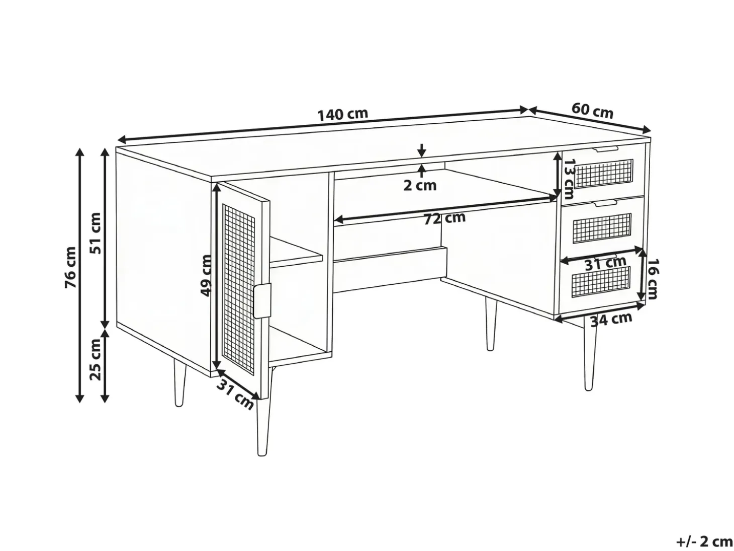 Online Biurko RAFFRA Jasno 140 cm 60 cm Dzieci Wszystkie Biurka|Biurka Domowe