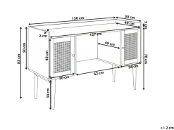Outlet Biurko RATANA Jasno 130 cm 50 cm Dzieci Wszystkie Biurka|Biurka Domowe