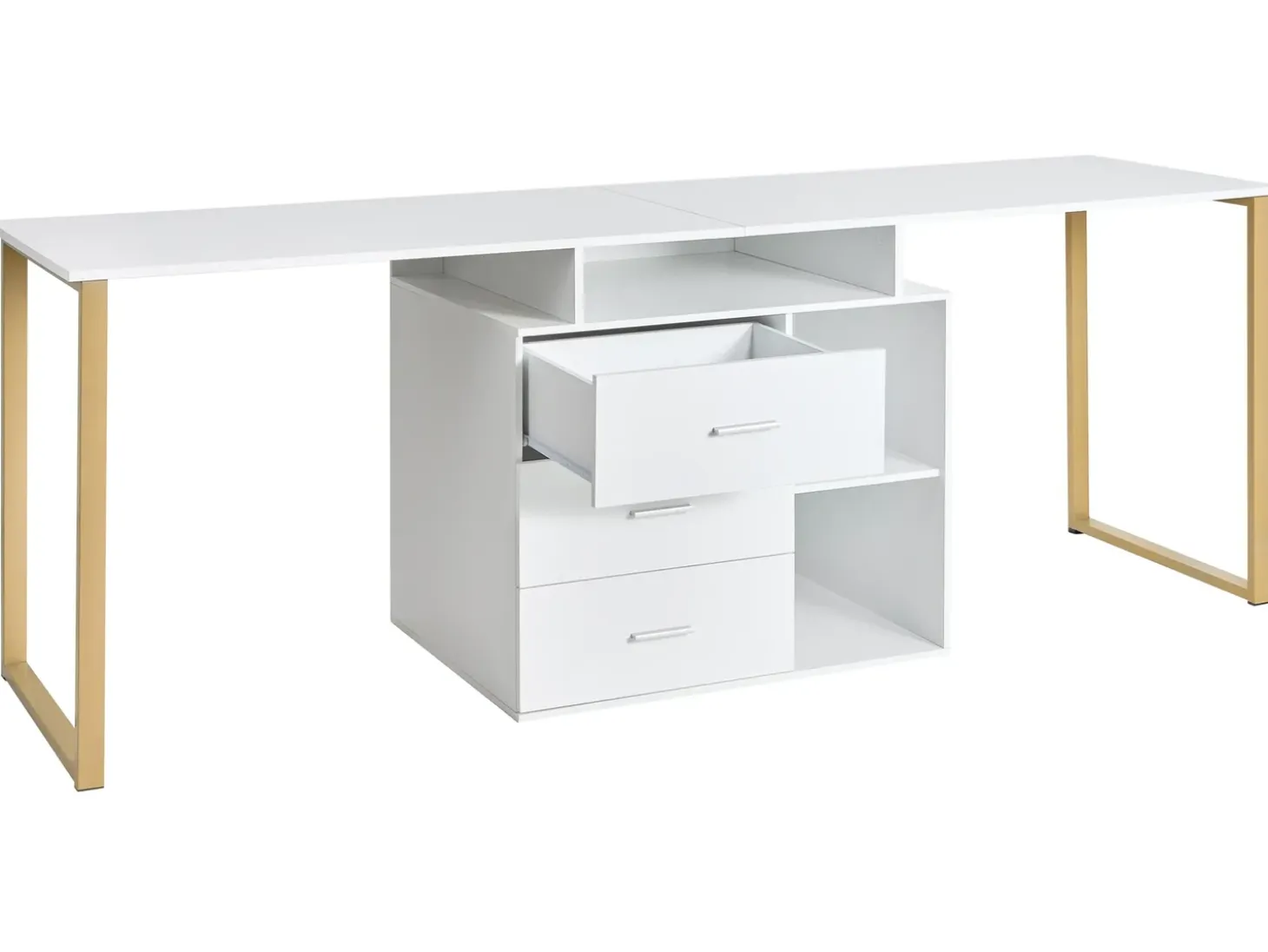 Hot Biurko regulowane ASHMORE Biały 165/220 cm 55 cm Dzieci Wszystkie Biurka|Biurka Domowe