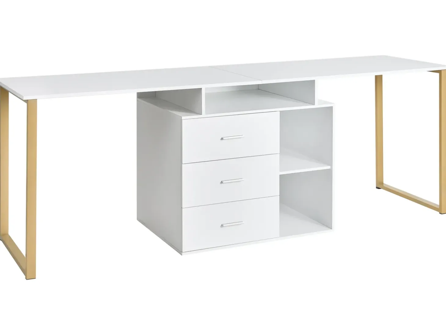 Hot Biurko regulowane ASHMORE Biały 165/220 cm 55 cm Dzieci Wszystkie Biurka|Biurka Domowe