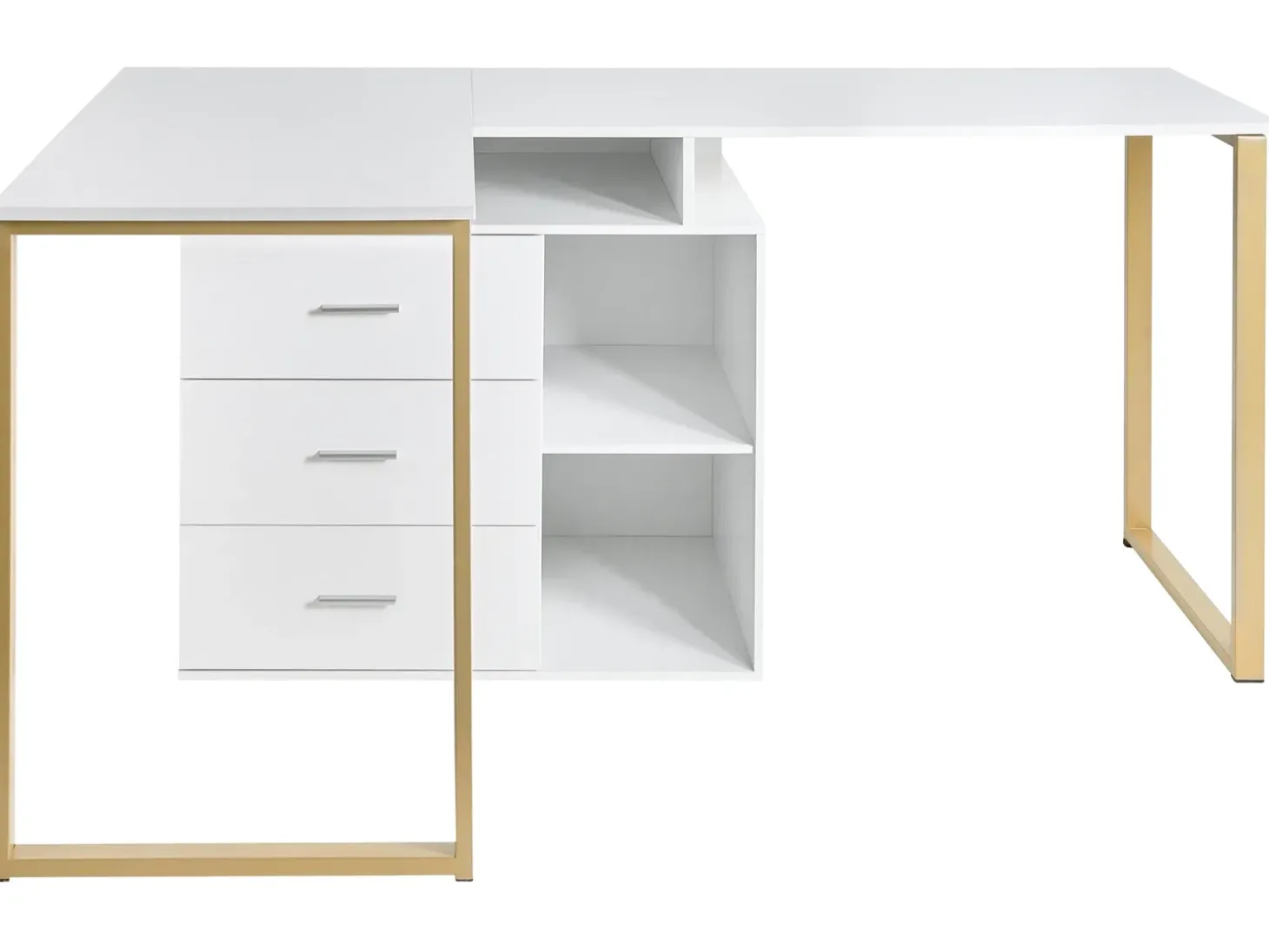 Hot Biurko regulowane ASHMORE Biały 165/220 cm 55 cm Dzieci Wszystkie Biurka|Biurka Domowe