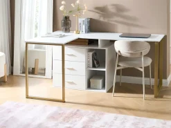 Hot Biurko regulowane ASHMORE Biały 165/220 cm 55 cm Dzieci Wszystkie Biurka|Biurka Domowe