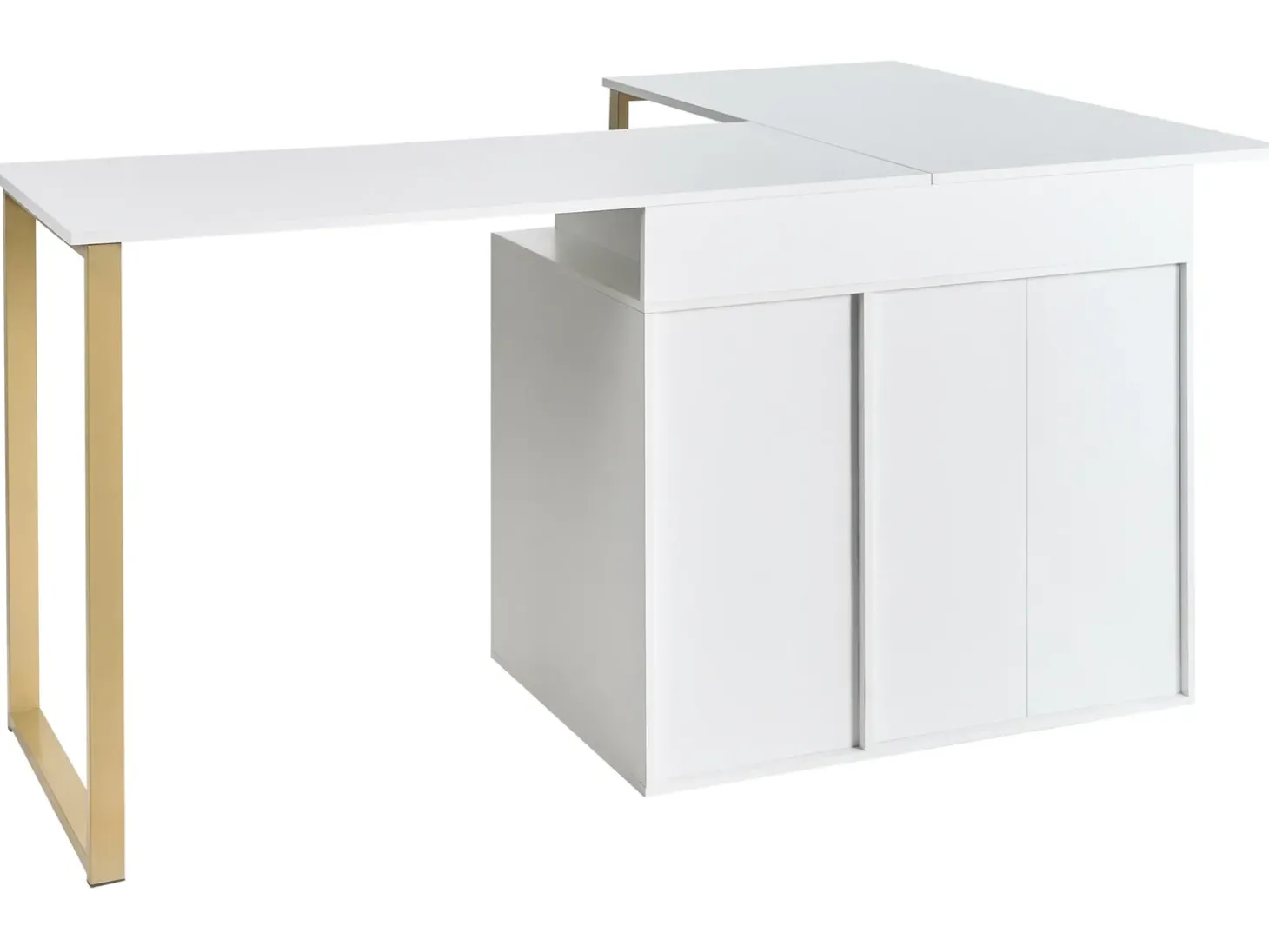 Hot Biurko regulowane ASHMORE Biały 165/220 cm 55 cm Dzieci Wszystkie Biurka|Biurka Domowe