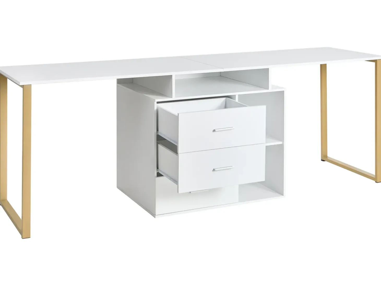 Hot Biurko regulowane ASHMORE Biały 165/220 cm 55 cm Dzieci Wszystkie Biurka|Biurka Domowe