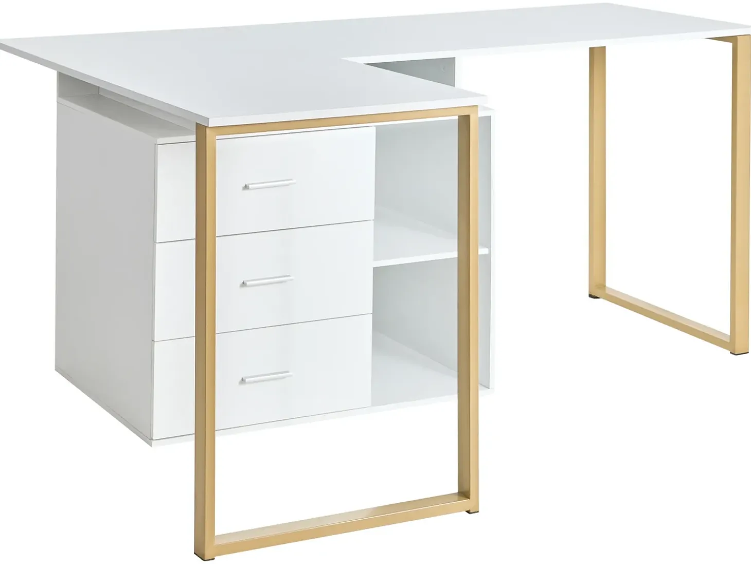 Hot Biurko regulowane ASHMORE Biały 165/220 cm 55 cm Dzieci Wszystkie Biurka|Biurka Domowe