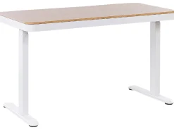 Sale Biurko regulowane elektrycznie KENLY Brązowy/ biały 120 cm 60 cm Z portem USB Wszystkie Biurka|Biurka Z Regulacją Wysokości