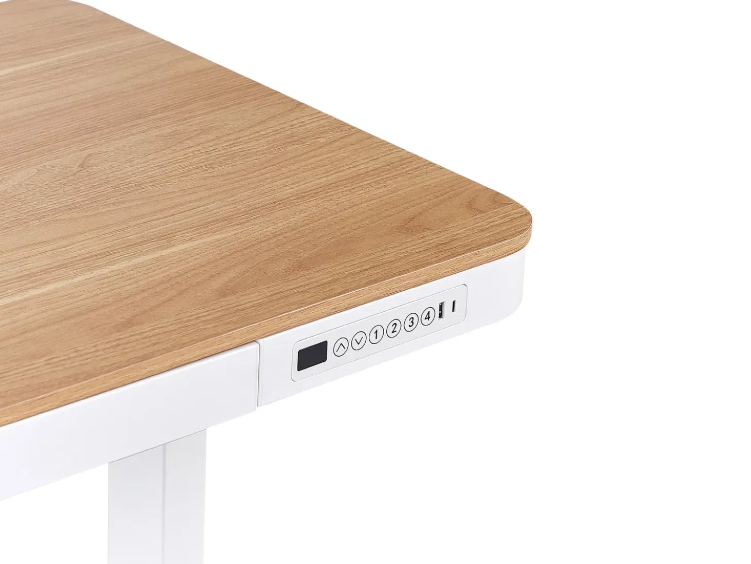 Sale Biurko regulowane elektrycznie KENLY Brązowy/ biały 120 cm 60 cm Z portem USB Wszystkie Biurka|Biurka Z Regulacją Wysokości