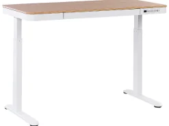 Sale Biurko regulowane elektrycznie KENLY Brązowy/ biały 120 cm 60 cm Z portem USB Wszystkie Biurka|Biurka Z Regulacją Wysokości