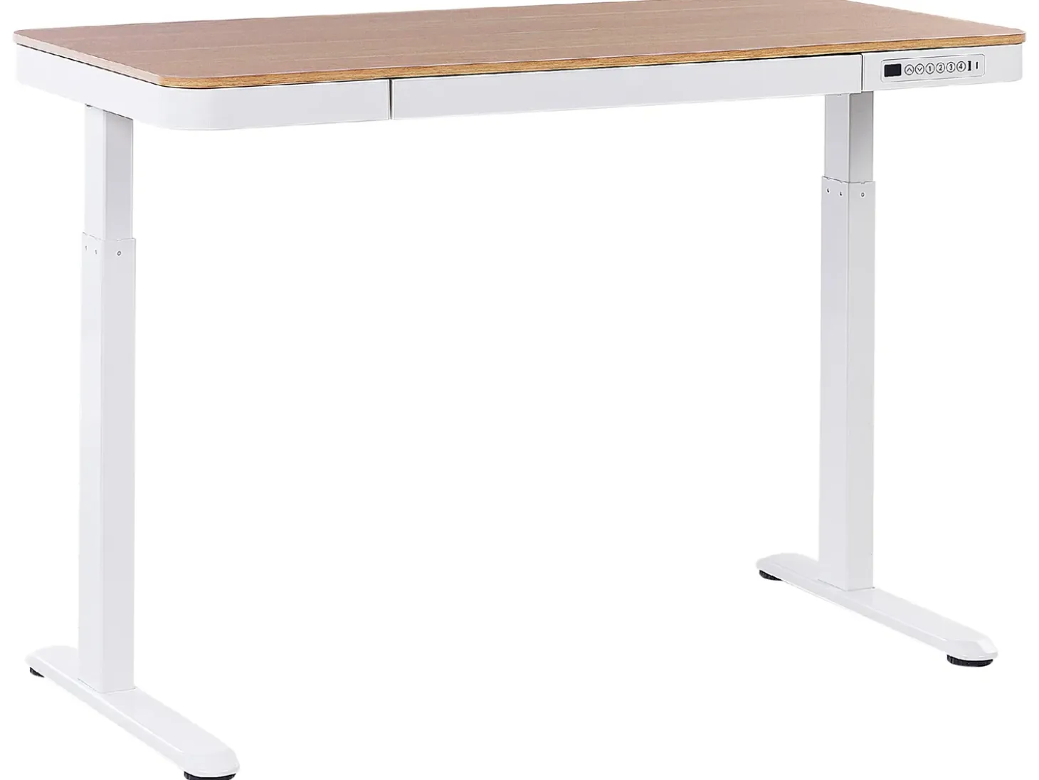 Sale Biurko regulowane elektrycznie KENLY Brązowy/ biały 120 cm 60 cm Z portem USB Wszystkie Biurka|Biurka Z Regulacją Wysokości