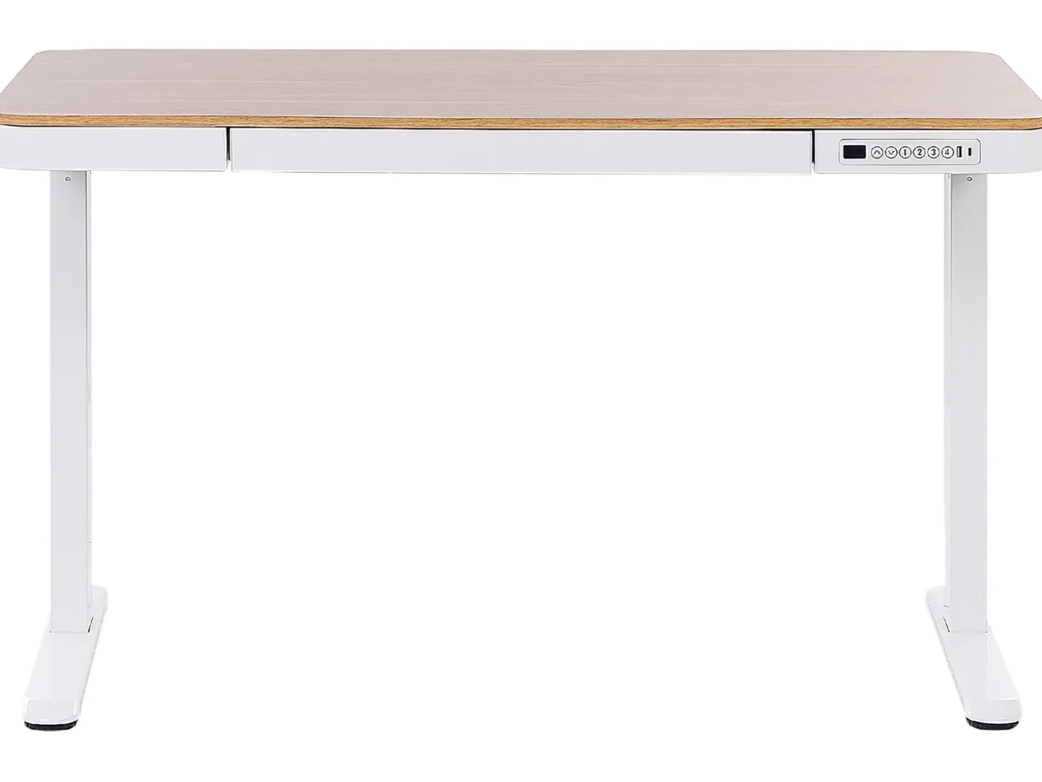 Sale Biurko regulowane elektrycznie KENLY Brązowy/ biały 120 cm 60 cm Z portem USB Wszystkie Biurka|Biurka Z Regulacją Wysokości