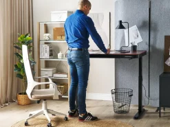 Online Biurko regulowane elektrycznie KENLY Ciemnobrązowy 120 cm 60 cm Z portem USB Wszystkie Biurka|Biurka Z Regulacją Wysokości