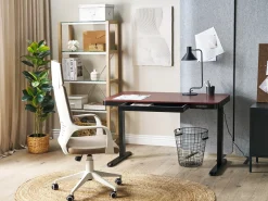 Online Biurko regulowane elektrycznie KENLY Ciemnobrązowy 120 cm 60 cm Z portem USB Wszystkie Biurka|Biurka Z Regulacją Wysokości