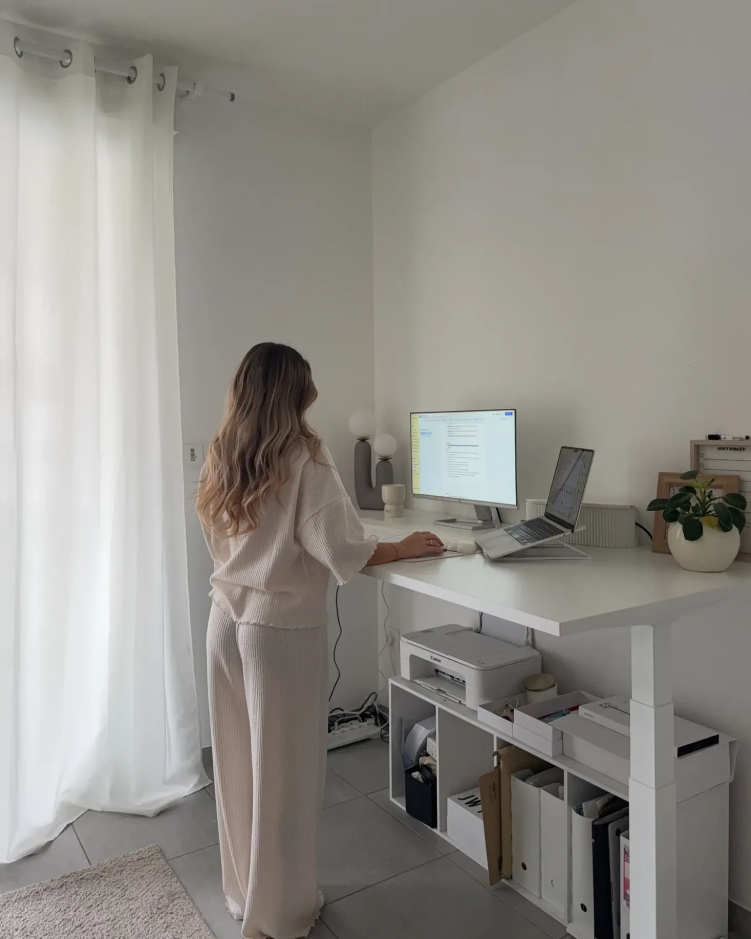 Sale Biurko regulowane elektrycznie DESTINES 80 cm Wszystkie Biurka|Biurka Z Regulacją Wysokości