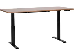 Sale Biurko regulowane elektrycznie DESTINES Brązowy/ czarny 80 cm Wszystkie Biurka|Biurka Z Regulacją Wysokości