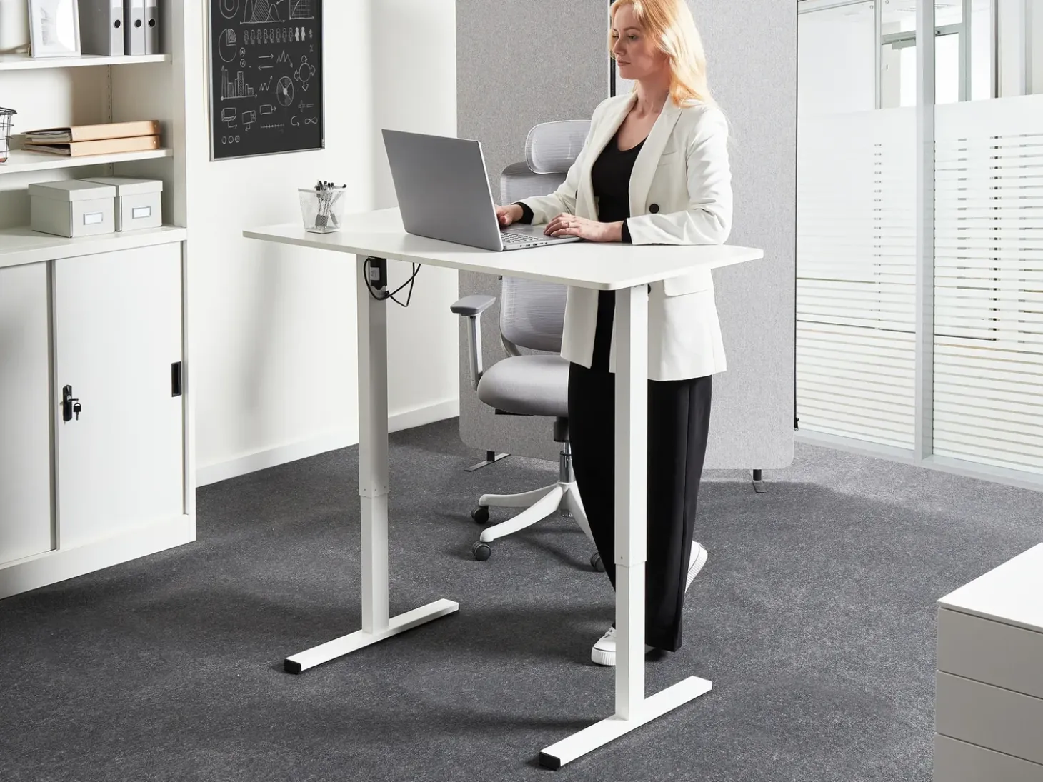 Hot Biurko regulowane elektrycznie TAVARES 120 cm 60 cm Wszystkie Biurka|Biurka Z Regulacją Wysokości