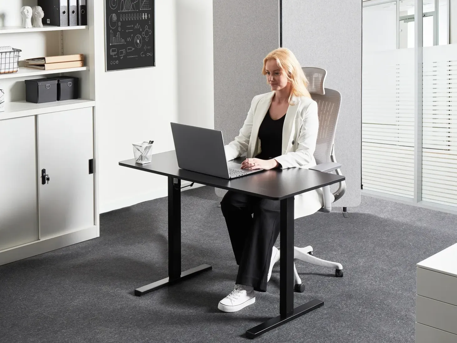 Best Biurko regulowane elektrycznie TAVARES 120 cm 60 cm Wszystkie Biurka|Biurka Z Regulacją Wysokości