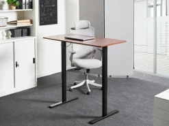 Outlet Biurko regulowane elektrycznie TAVARES Brązowy/ czarny 120 cm 60 cm Wszystkie Biurka|Biurka Z Regulacją Wysokości